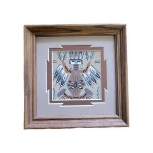 Navajo Sand Painting by Alfred Yazzie 7x7